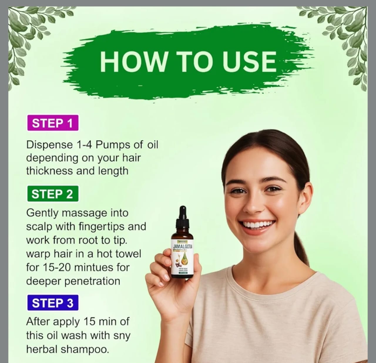 Jamalgota Seeds Herbal Hair Oil for Hair Loss & Hair Growth