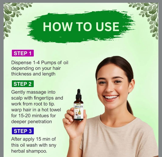 Jamalgota Seeds Herbal Hair Oil for Hair Loss & Hair Growth